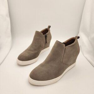Susina Grey Wedge  Sneaker Ankle Boots Size 6.5M